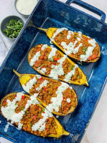Lentil Stuffed Eggplants: Hearty and Delicious!