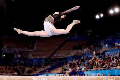 Gymnastique: Maellyse Brassart en argent à la poutre au DTB Team Challenge