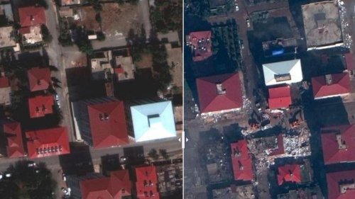 Avant-après: d’impressionnantes images montrent l’ampleur des dégâts des séismes en Turquie et Syrie ayant fait 11.200 morts