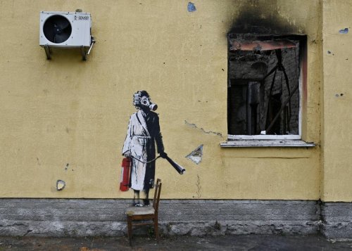 Ukraine: tentative de vol d'une œuvre de Banksy près de Kiev