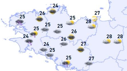 Météo en Bretagne : des températures élevées dès le matin, quelques averses en fin de journée