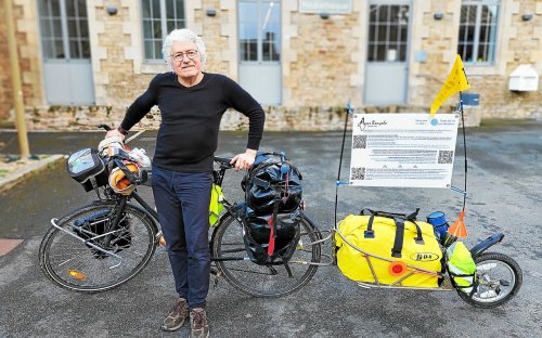 Patrick paré pour un aller-retour de 8 000 km à vélo jusqu’au Cap Nord, au départ de Plédéliac