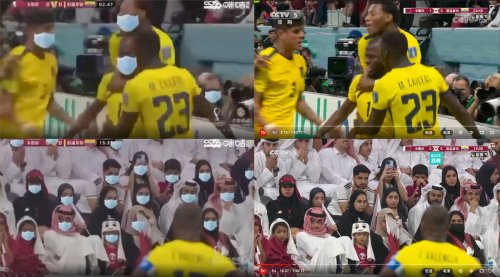 La Chine applique-t-elle un filtre ajoutant des faux masques sur les images de la Coupe du monde ?
