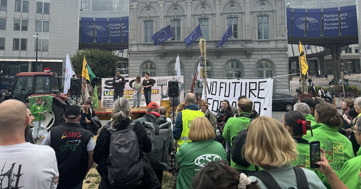 «On a l’impression d’être sacrifiés» : depuis Bruxelles, des agriculteurs dénoncent un traité UE – Mercosur «toxique»