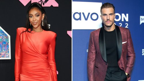 PDA! Tayshia Adams and Luke Gulbranson Hold Hands ​on 2023 VMAs Red Carpet Amid Dating Rumors