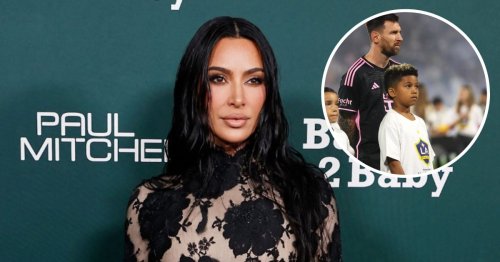Kim Kardashian Slammed for Son Saint With Lionel Messi at Game