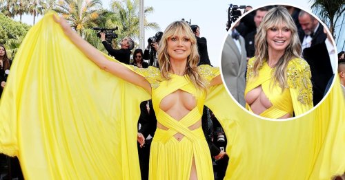 Heidi Klum S Cannes Wardrobe Malfunction Frees The Nipple On Red Carpet Flipboard