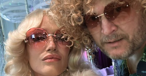 Gwen Stefani and Blake Shelton Host Disco-Themed Party