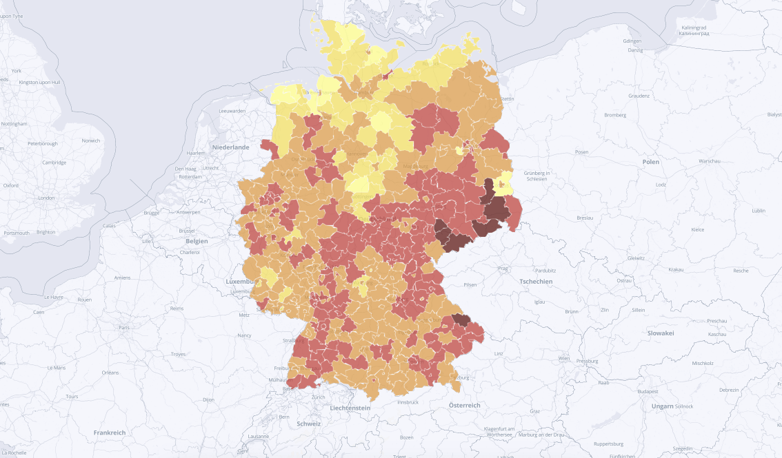 Corona-Deutschlandkarte • Aktuelle Zahlen & Prognose