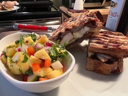 Roasted Turkey And Brie Panini 🥪 - Let's Dish With Linda Lou