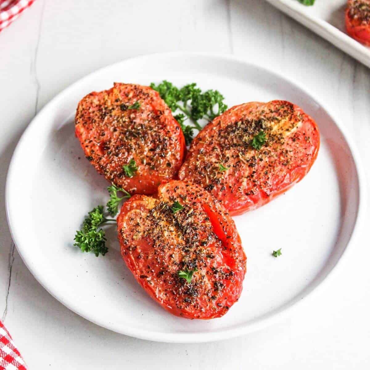 Air Fryer Roasted Roma Tomatoes