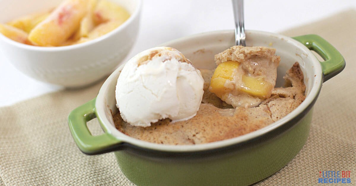 Single Serving Peach Cobbler For One