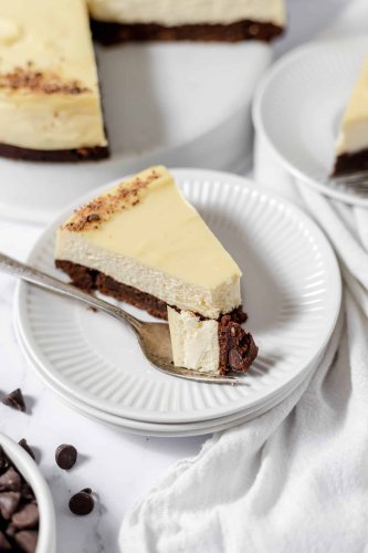Double Decker Brownie Bottom Cheesecake | Little House Big Alaska