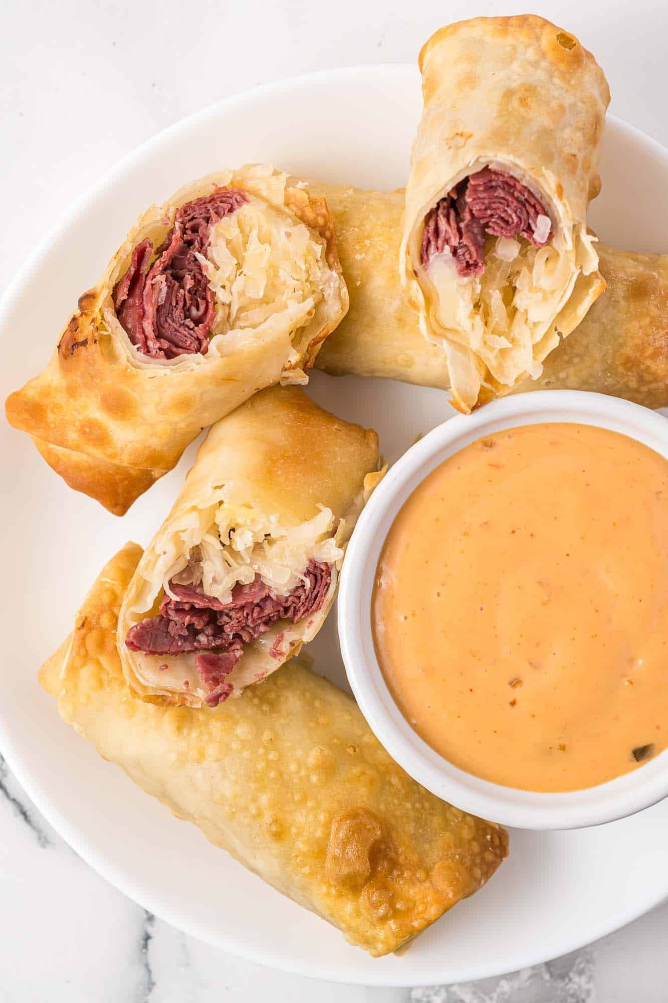Reuben Egg Rolls (Air Fried, Baked, or Deep Fried) - Little Sunny Kitchen