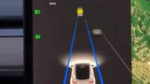 A Tesla car mysteriously slows down mid-road for no good reason but one. Watch video