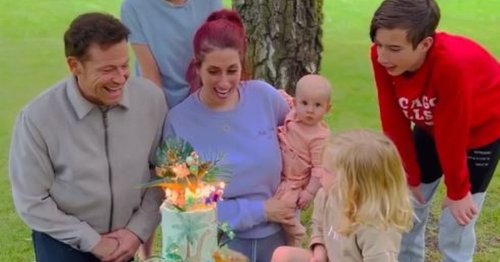 Stacey Solomon shows off Rex's hilarious outfit at dinosaur themed birthday