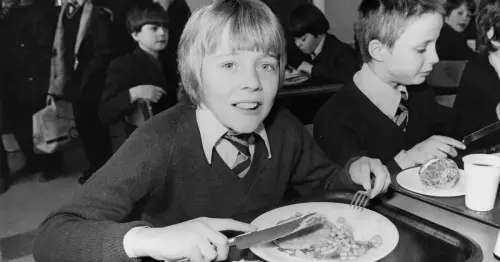 80s school dinner menu with treats and prices you may remember