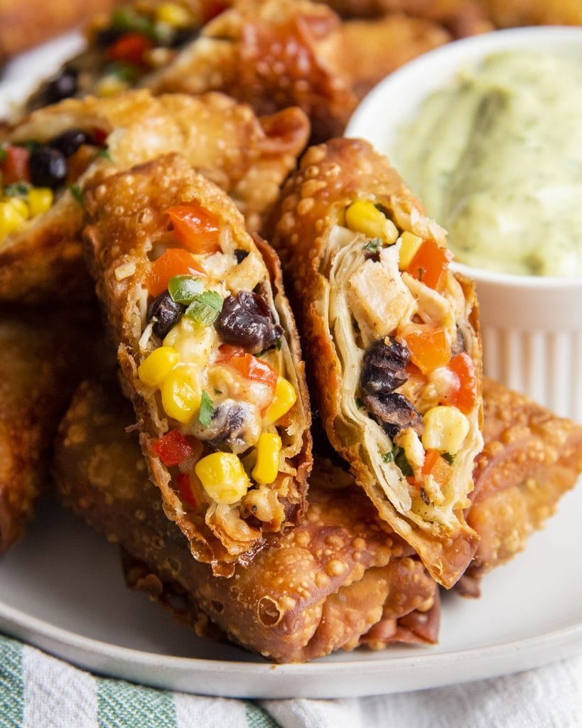 Southwest Chicken Egg Rolls