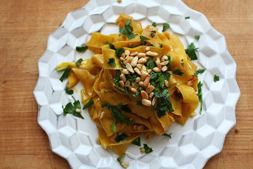 Saffron Pasta with Spiced Butter