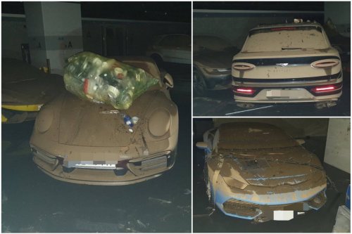 Last month’s devastating floods in South Korea destroyed a garage full of exotic cars, leaving a Lamborghini Aventador SVJ, special edition Porsche 911, McLaren 570S, and many others covered in a thick layer of sludge.