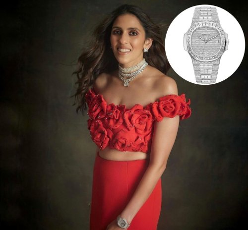 While her father-in-law Mukesh Ambani, who is the 11th richest person on earth, wears an unassuming $8,500 Rolex, Shloka Mehta sports a dazzling $750,000 Patek Philippe timepiece that is studded with 1,343 diamonds.