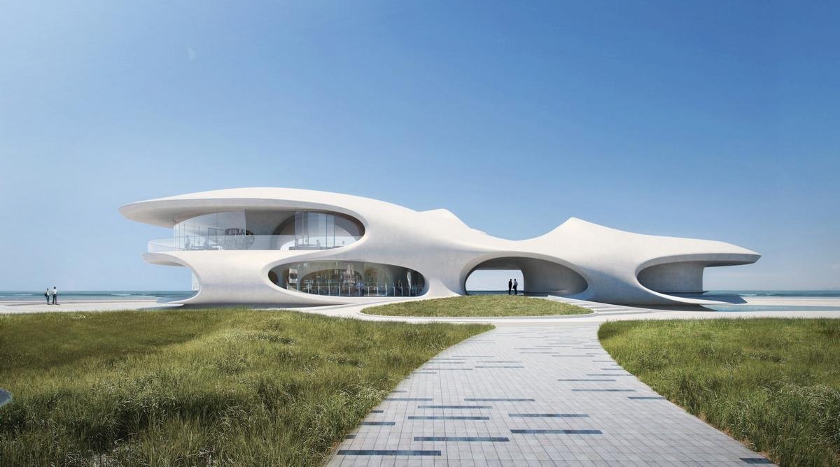 Inside a fancy Chinese wormhole library that looks more like Tony Stark’s home