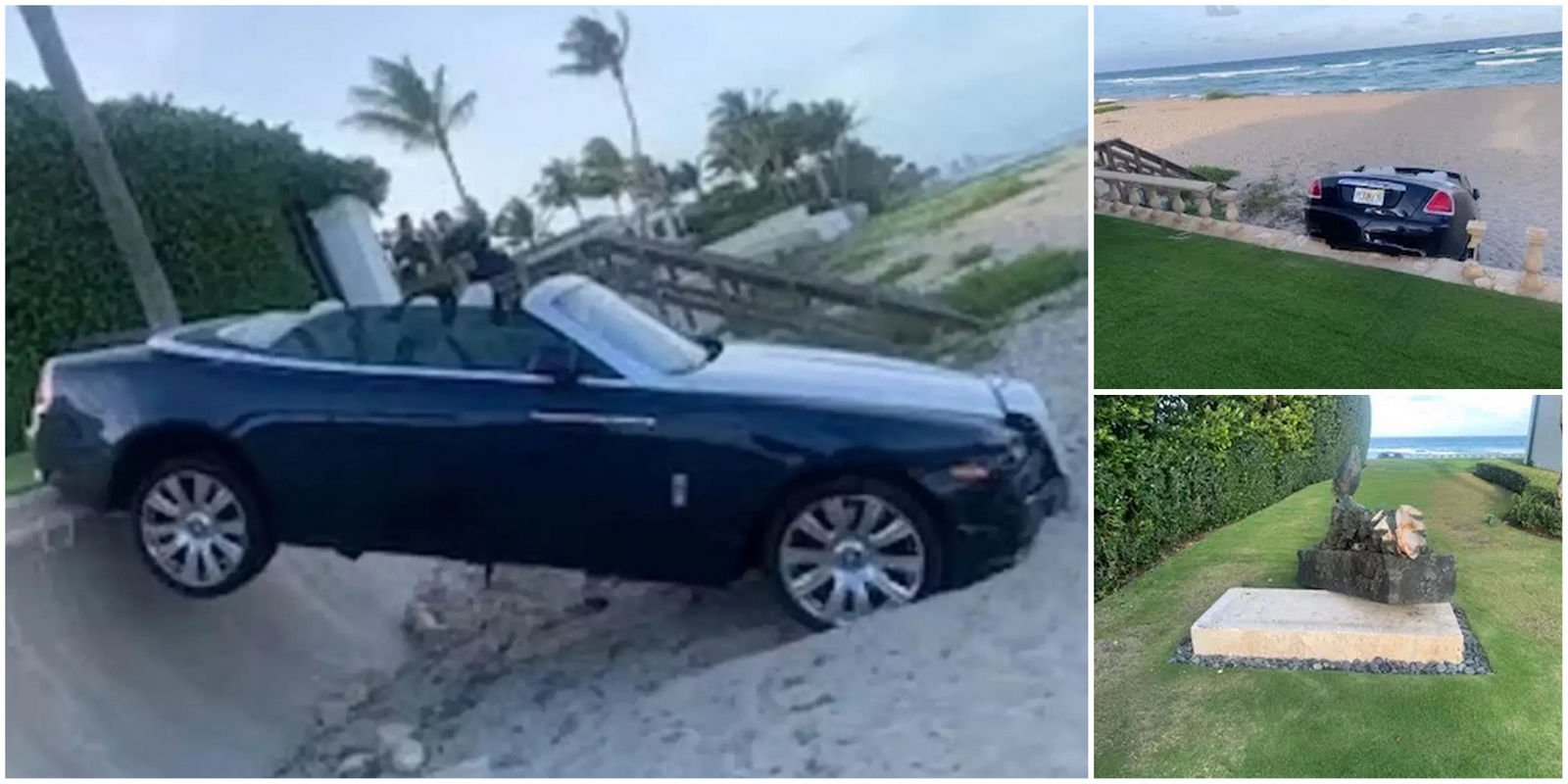 Florida woman crashed her $400,000 Rolls-Royce through the backyard into her neighbor’s $3 million sculpture