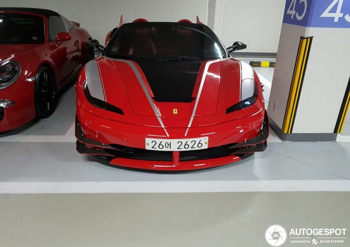 Someone in Korea converted a Ferrari into a fake Ferrari