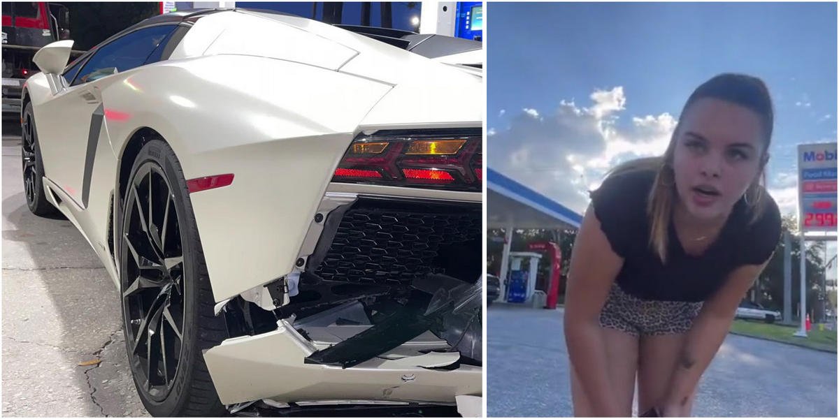 Watch – Florida man driving a $550,000 Lamborghini Aventador exhibits a shockingly calm demeanor as the woman who rear-ended his supercar starts yelling and abusing him.