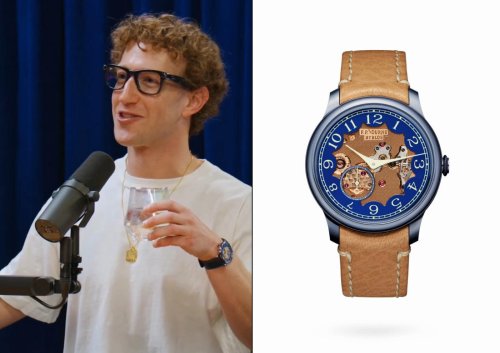 From Joe Rogan to Cleo Abram and now Theo Von, Zuckerberg keeps rotating F.P. Journe watches when he meets podcasters, and his latest flex is a $350,000 Chronomètre Bleu Byblos.