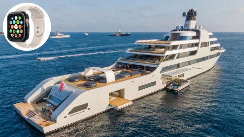 Roman Abramovich hired Marc Newson, the designer behind the Apple Watch, to design a hi-tech $600 million superyacht with secret passageways for him to escape via an onboard submarine. The 460-foot-long vessel also has anti-drone systems and a laser shield.