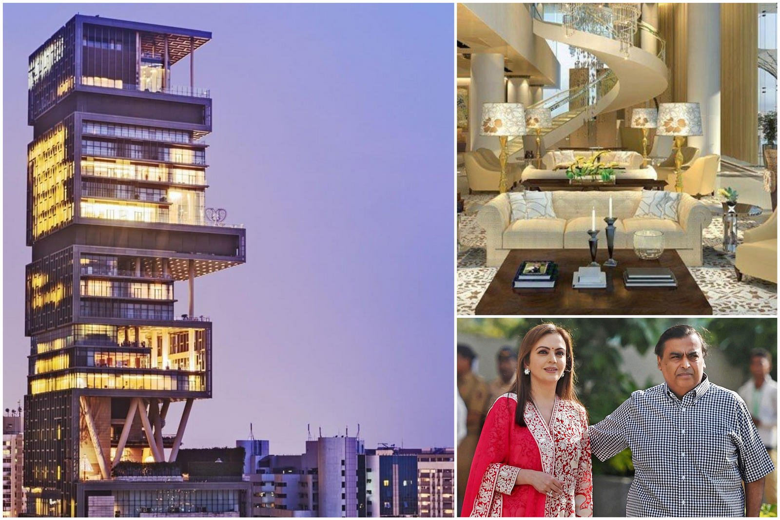 Almost twice as tall as Big Ben, Indian billionaire Mukesh Ambani’s $4.6 billion 27-story skyscraper home has a snow room whose walls blow artificial snowflakes to beat the heat. Antilia even has a mammoth 80-seater home theater with snack and wine-tasting rooms.