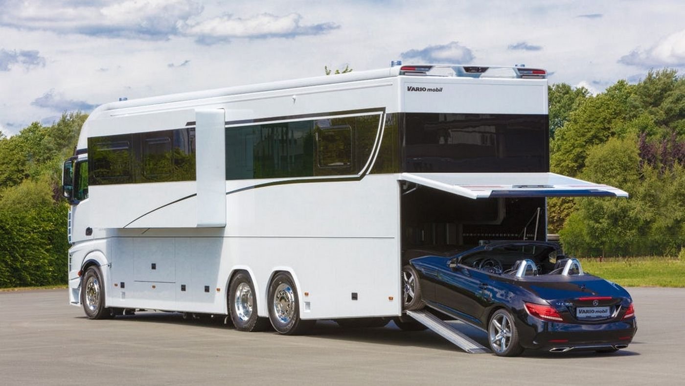 This $1 million motorhome is a luxury yacht on wheels for your family and your Porsche - Luxurylaunches