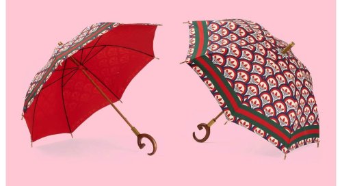 This gorgeous Adidas x Gucci umbrella costs $1300 and it won’t protect you from the rains. But you will look fashionable when soaking wet, guaranteed