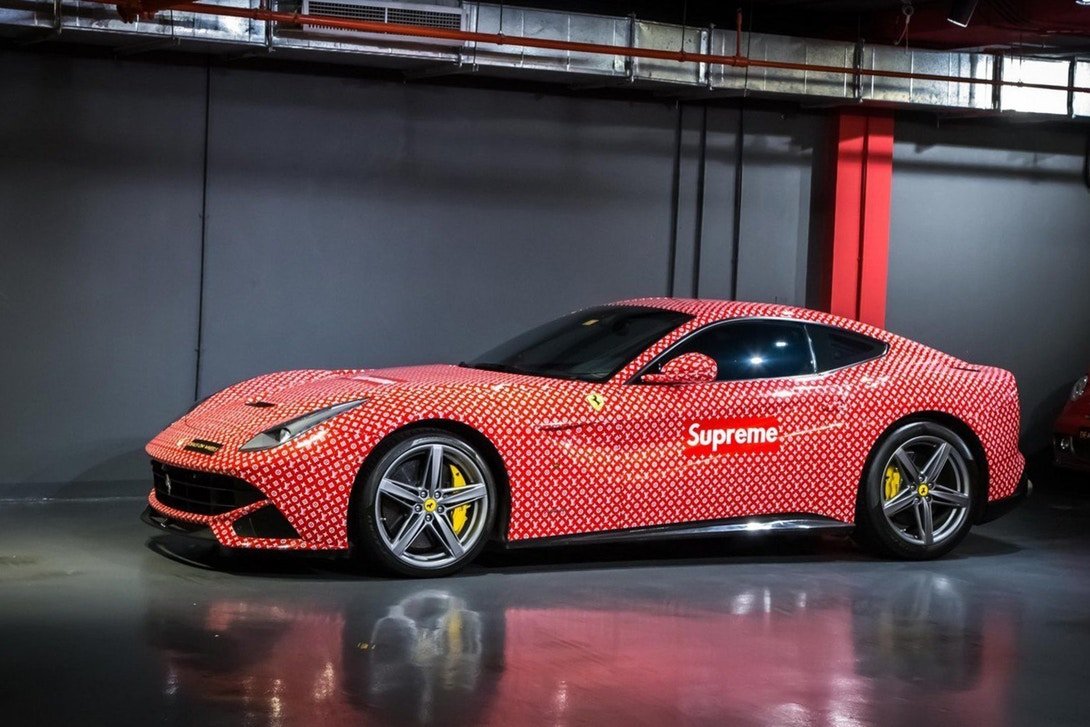 This Louis Vuitton x Supreme Ferrari F12 Berlinetta could be yours for $190,000 - Luxurylaunches