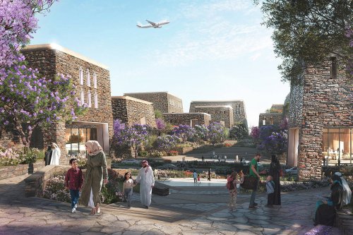 No glass facades or steel structures: Saudi Arabia’s upcoming airport will be nothing like the world has ever seen. Inspired by a 900-year-old village, the terminal will take travelers back in time with its stone-walled structures, landscaped courtyards, and stone-paved walkways.