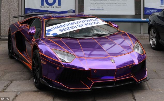 A $450,000 purple Lamborghini Aventador seized in London could be crushed - Luxurylaunches