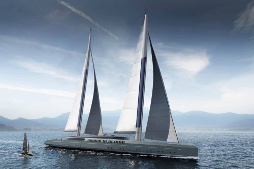 Not only one of the largest but this 330 feet long sailing superyacht concept will also be one of the greenest in the world – Its electric propulsion system matched with two rotating wing masts will save 225,000 liters of fuel per year.