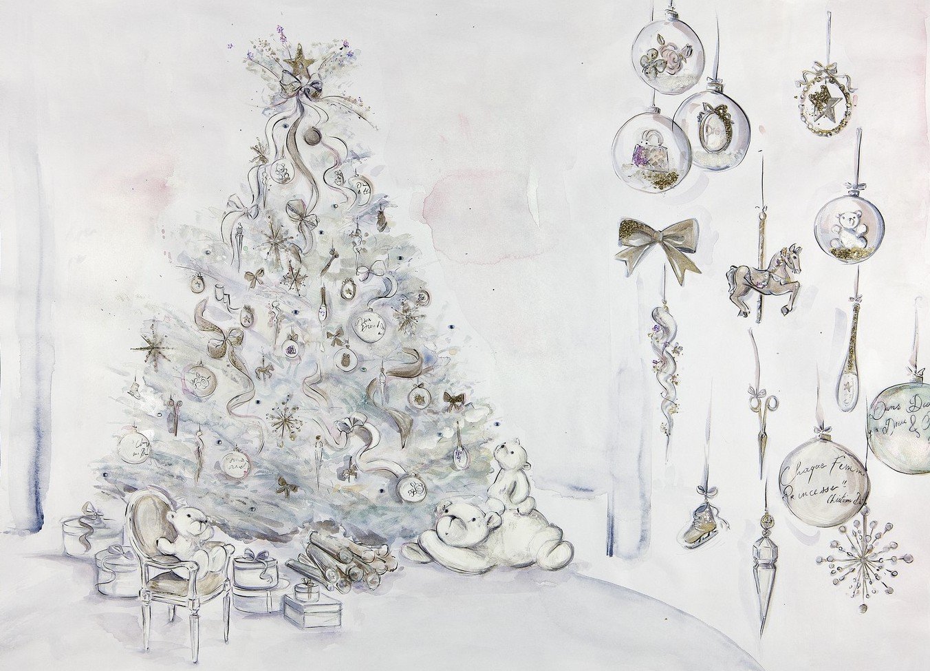 Dior creates their first Christmas tree for the Plaza Athénée - Luxurylaunches