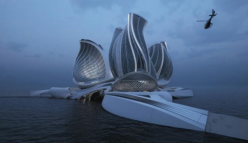 Designed to look like a celestial octopus this self sustainable megastructure concept will float around on the Pacific ocean and clean it - Luxurylaunches