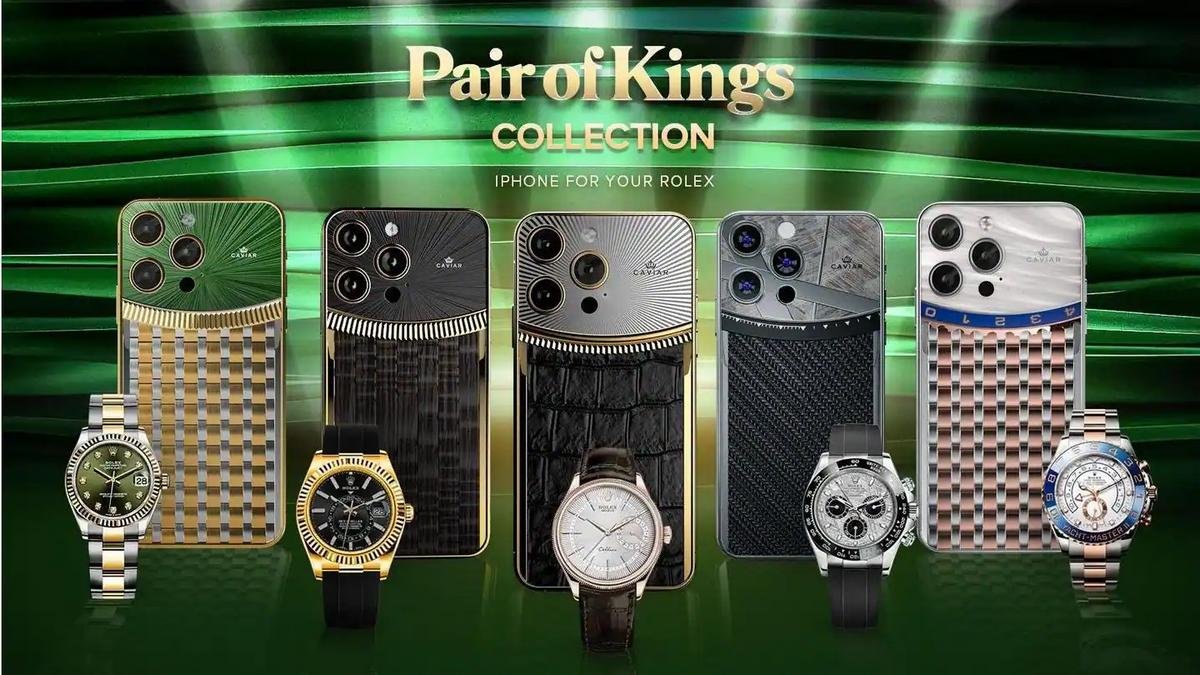 Made from precious metals and costing upto $26,000, these custom iPhone 13 Pro’s are inspired by Rolex watches and even have meteorites embedded in them.