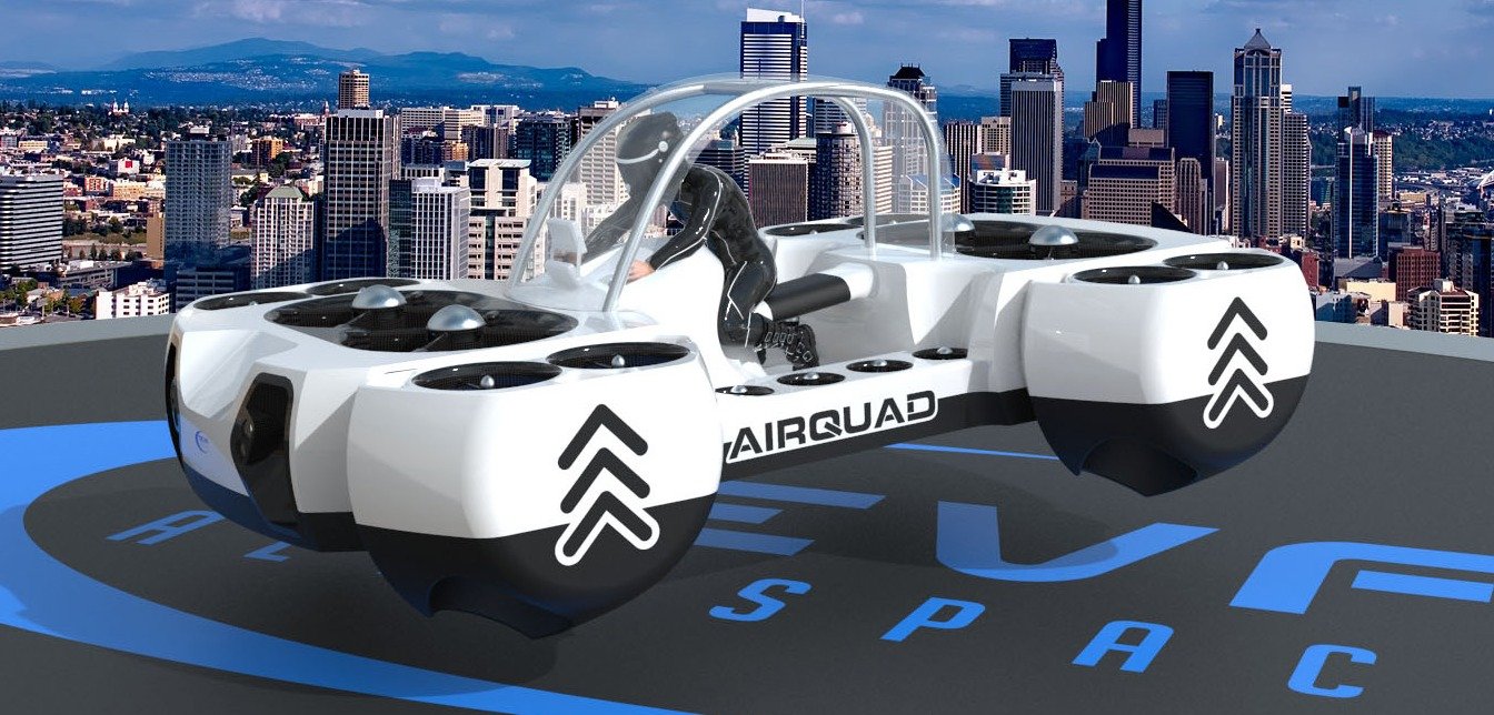 Electric-powered flying quadbike concept unveiled at Paris Airshow - Luxurylaunches
