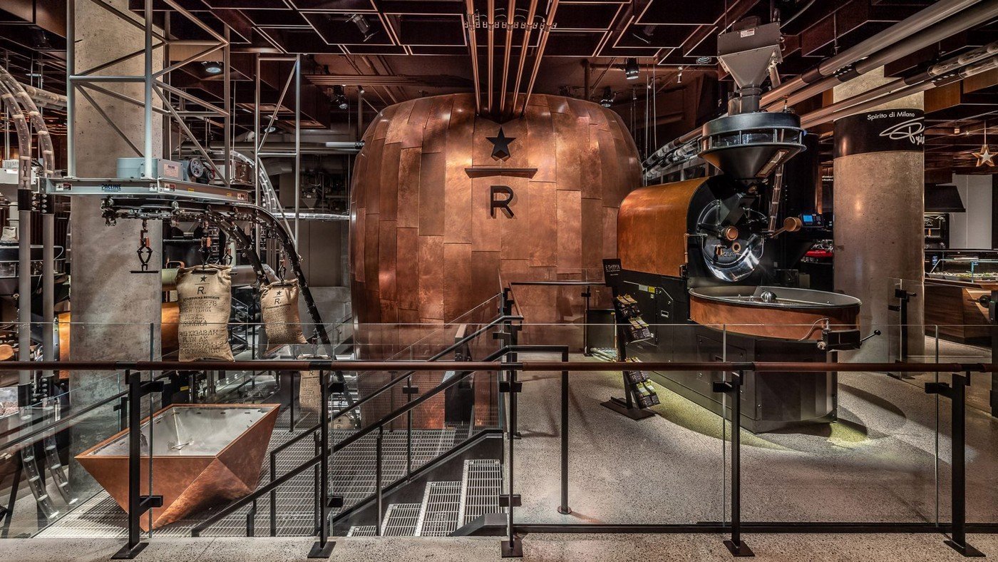 Spread across 22,000 sq.feet this steampunk inspired Starbucks Reserve Roastery in New York is an absolute must visit