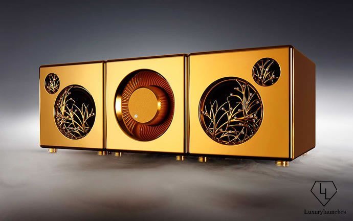 This one if its kind $5 mil sound system is made from 60kgs of gold and diamonds - Luxurylaunches