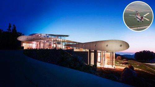 A Mercedes-Benz dealer bought an entire Boeing 747 by swiping her credit card, had its wings detached, and used a massive Chinook helicopter to airlift them to build her award-winning Malibu mansion that is 1000 feet above sea level