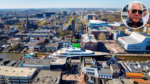 A picturesque Dutch village comes to a standstill as Aston Martin billionaire Lawrence Stroll’s brand-new 259-foot-long superyacht is carefully maneuvered along narrow canals. So large is the eye-catching vessel that it overshadows the houses, church spires, and windmills.