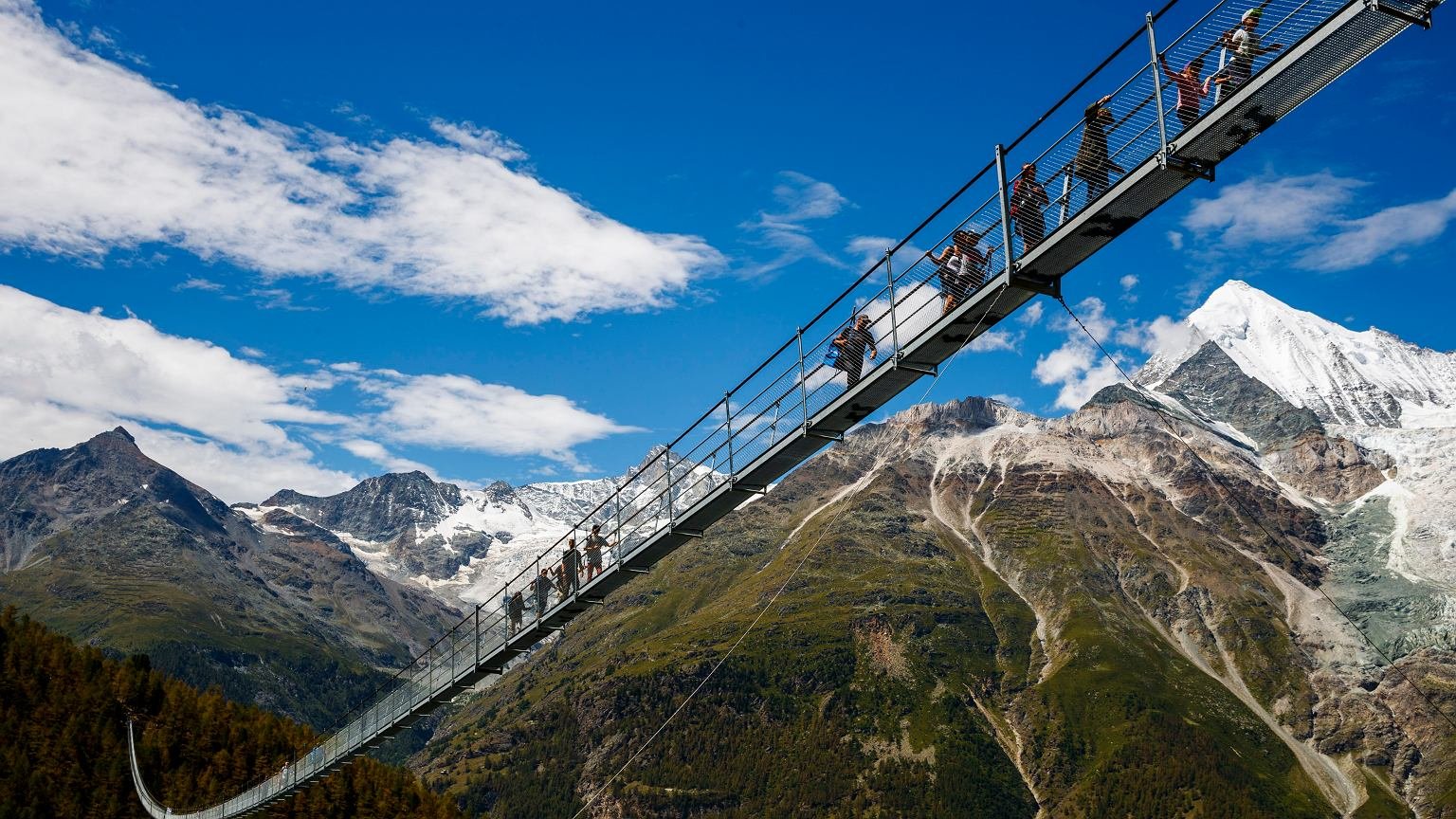 Take a look at the world’s longest pedestrian bridge that has opened in Switzerland