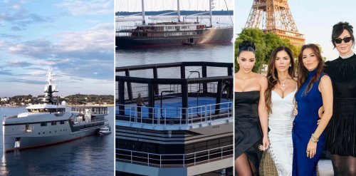 While Jeff Bezos’ helicopter pilot fiancé’ Lauren Sánchez is sitting pretty in Paris, the crew of his $75 million support vessel is playing pickleball on the superyachts’s helipad