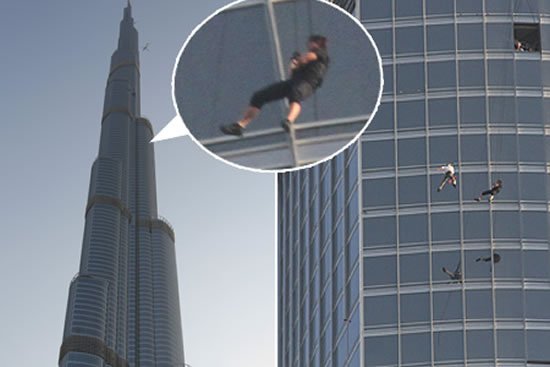 Tom Cruise hangs out from Burj Khalifa's observation deck for Mission Impossible: Ghost Protocol - Luxurylaunches