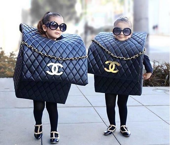 Adorable twins dressed as Chanel bags for Halloween and more - Luxurylaunches